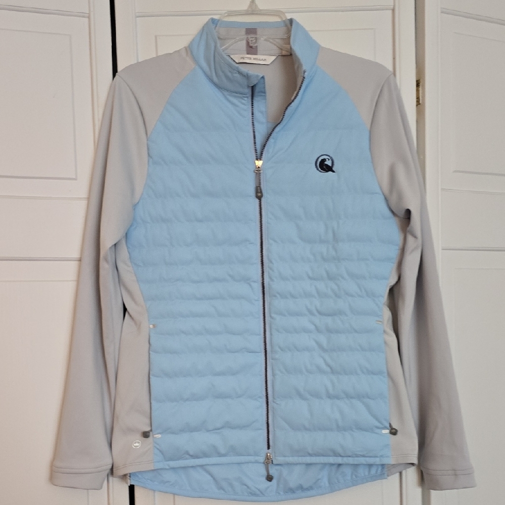 Peter Millar Sky Blue and Gray Women's Merge Elite Light Jacket Size M